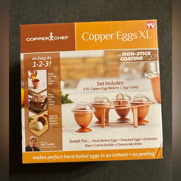 copper chef Kitchen Copper Chef Copper Eggs Xl Maker Caddy Nonstick